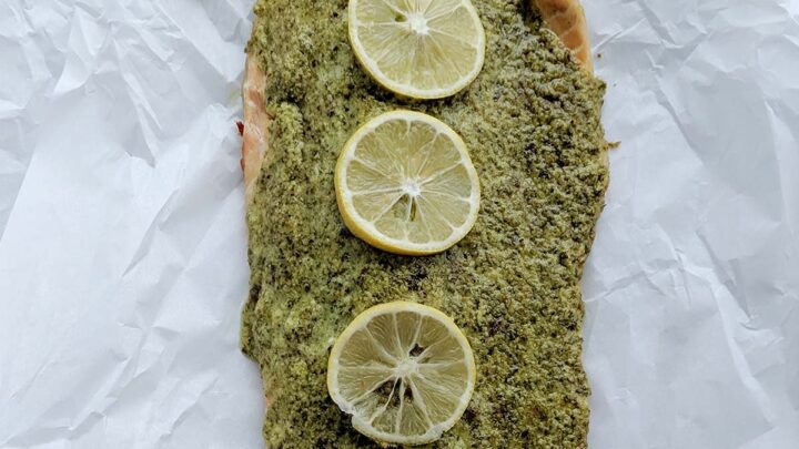 Image for Herb Crusted Baked Salmon With Mayonnaise