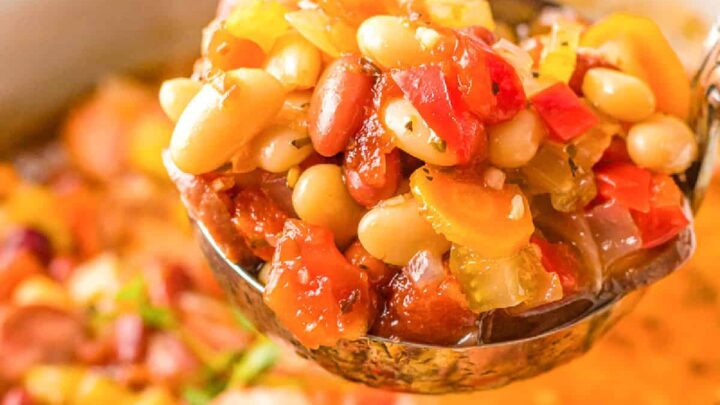 Image for Slow Cooker Sausage and Three Bean Soup