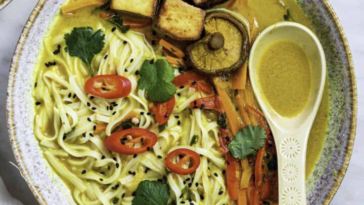 Image for Vegan Golden Noodle Soup Recipe (Easy + Flavorful)