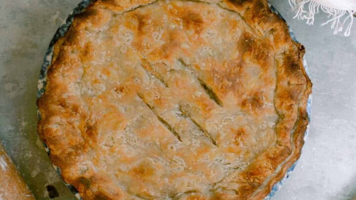 Image for Savory Ground Beef and Mushroom Pot Pie; Next Level Comfort Food.