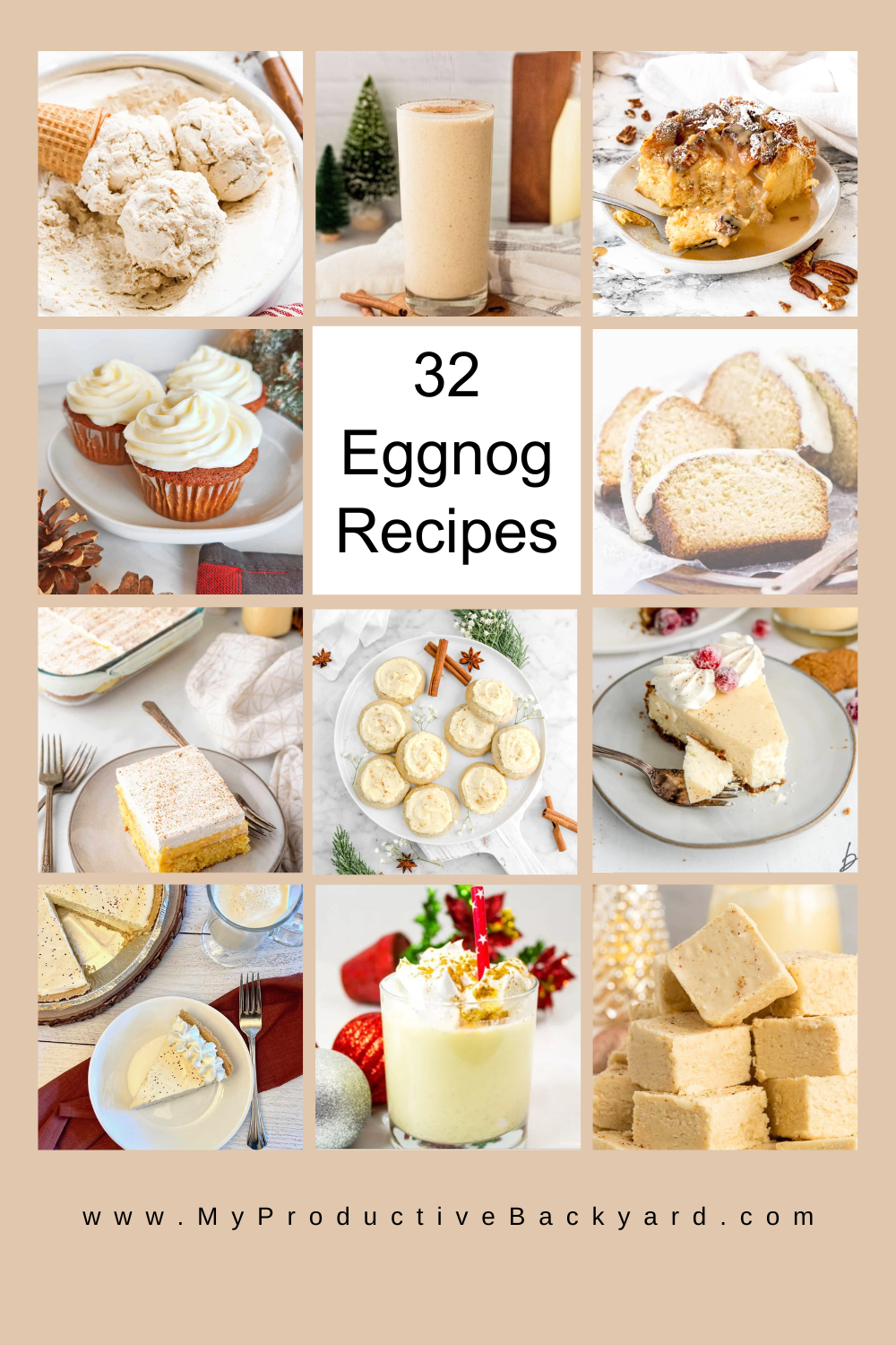 32 Eggnog Recipes Pinterest Pin