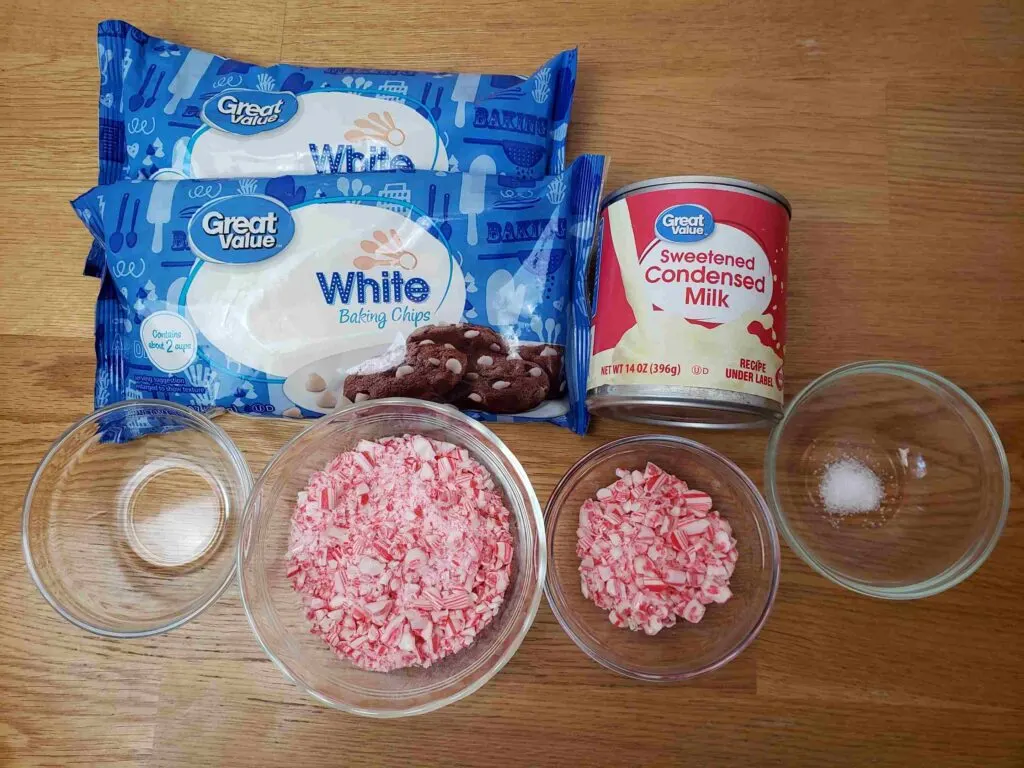 peppermint candy cane fudge ingredients