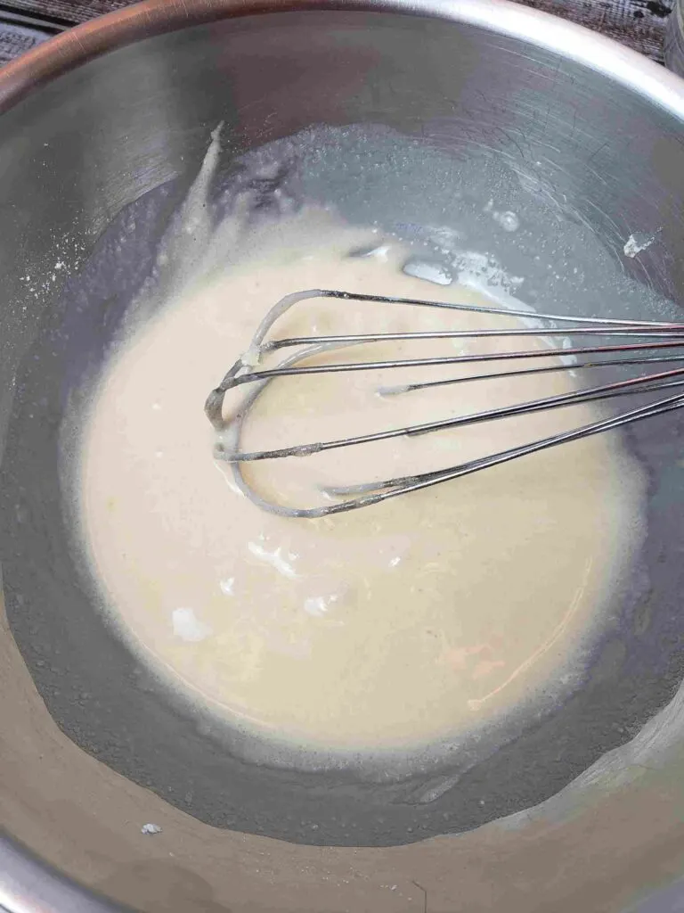 beating well again after adding egg and sugar mixture