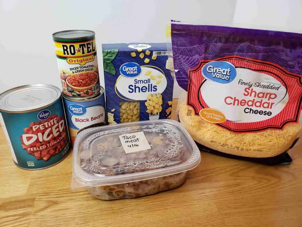 ingredients for taco macaroni casserole