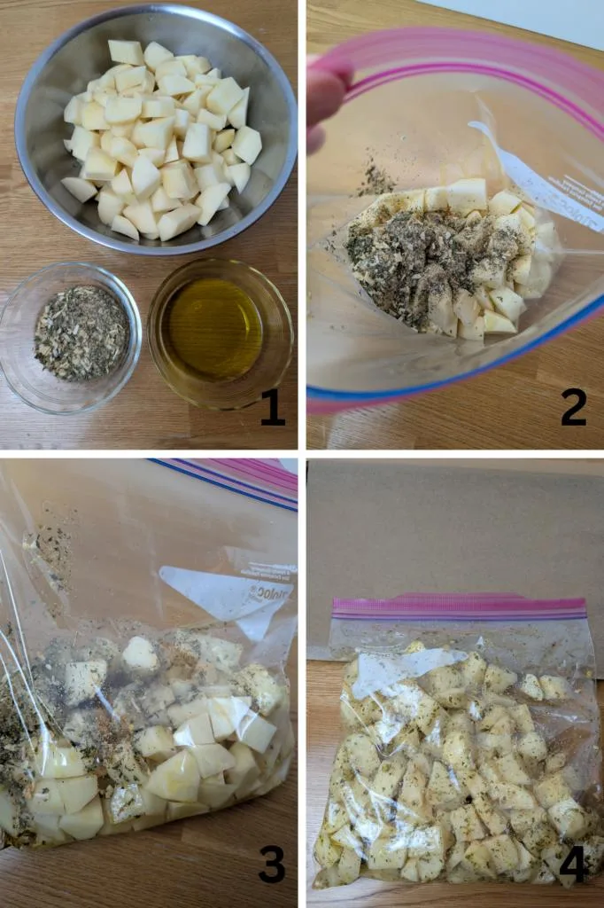 Oven Roasted Ranch Potato Bites 1-4 process shots