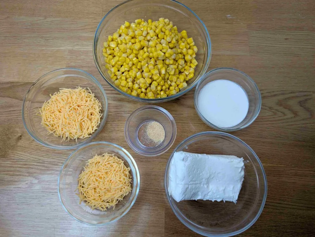 ingredients for cheesy corn casserole