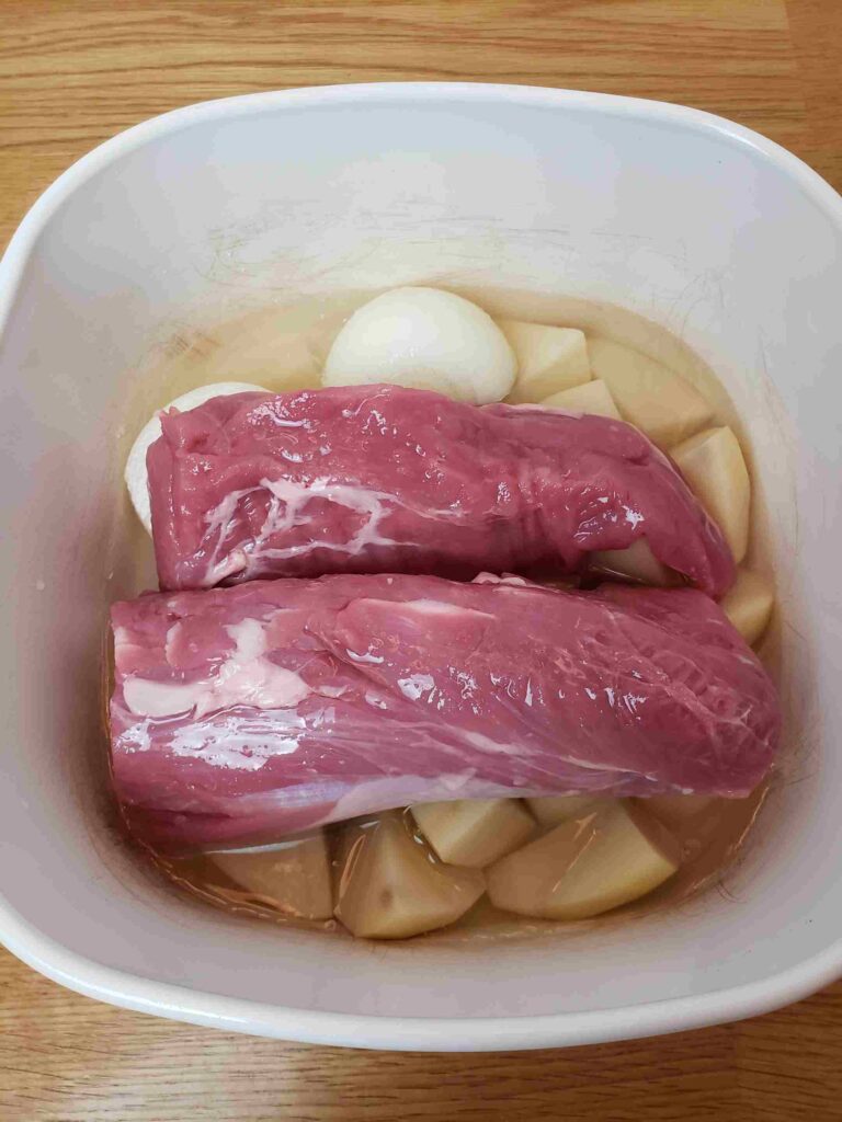 water added to slow cooker