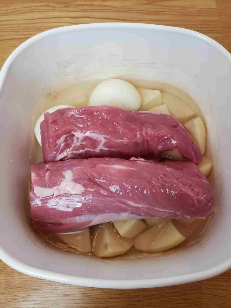 water added to slow cooker
