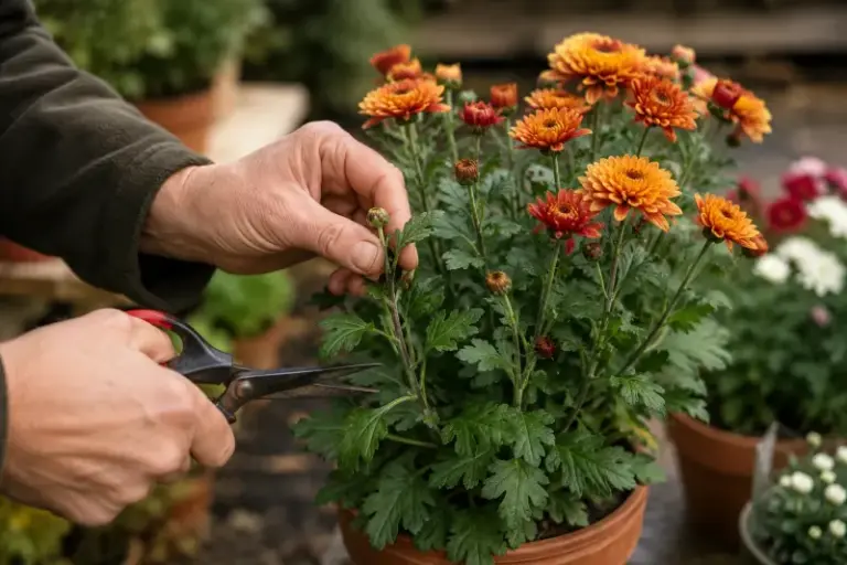 If Your Fall Mums Grow Bushy And Green But Refuse To Bud, One Pinching Habit Went On Too Long
