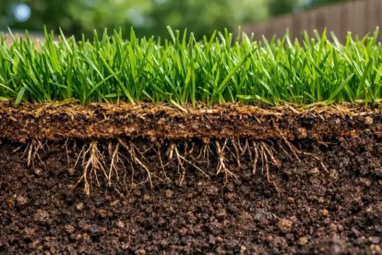 If Your Fall Lawn Looks Green On Top But Feels Spongy Underfoot, A Thatch Layer May Be Suffocating The Roots