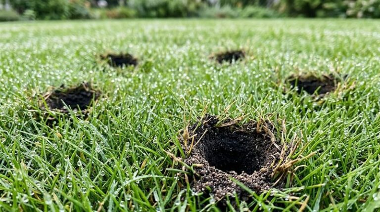 What Those Fresh-Looking Holes You Notice in the Morning in Your North Carolina Lawn Really Mean This Fall